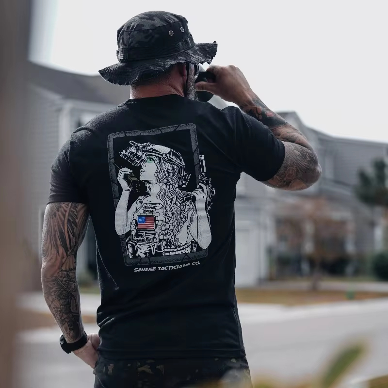 Street Fashion For Short Guys - Męska koszulka sportowa na zewnątrz, taktyczna